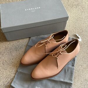 Everlane Leather Oxfords Size 7.5 New With Box And Dust Bag